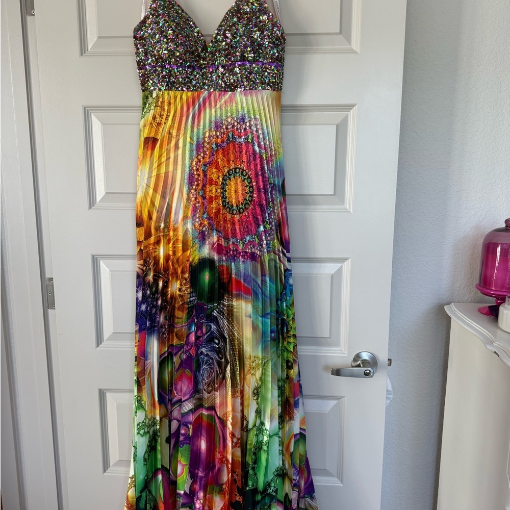 Colorful Beaded Maxi Dress - Picture 1 of 5